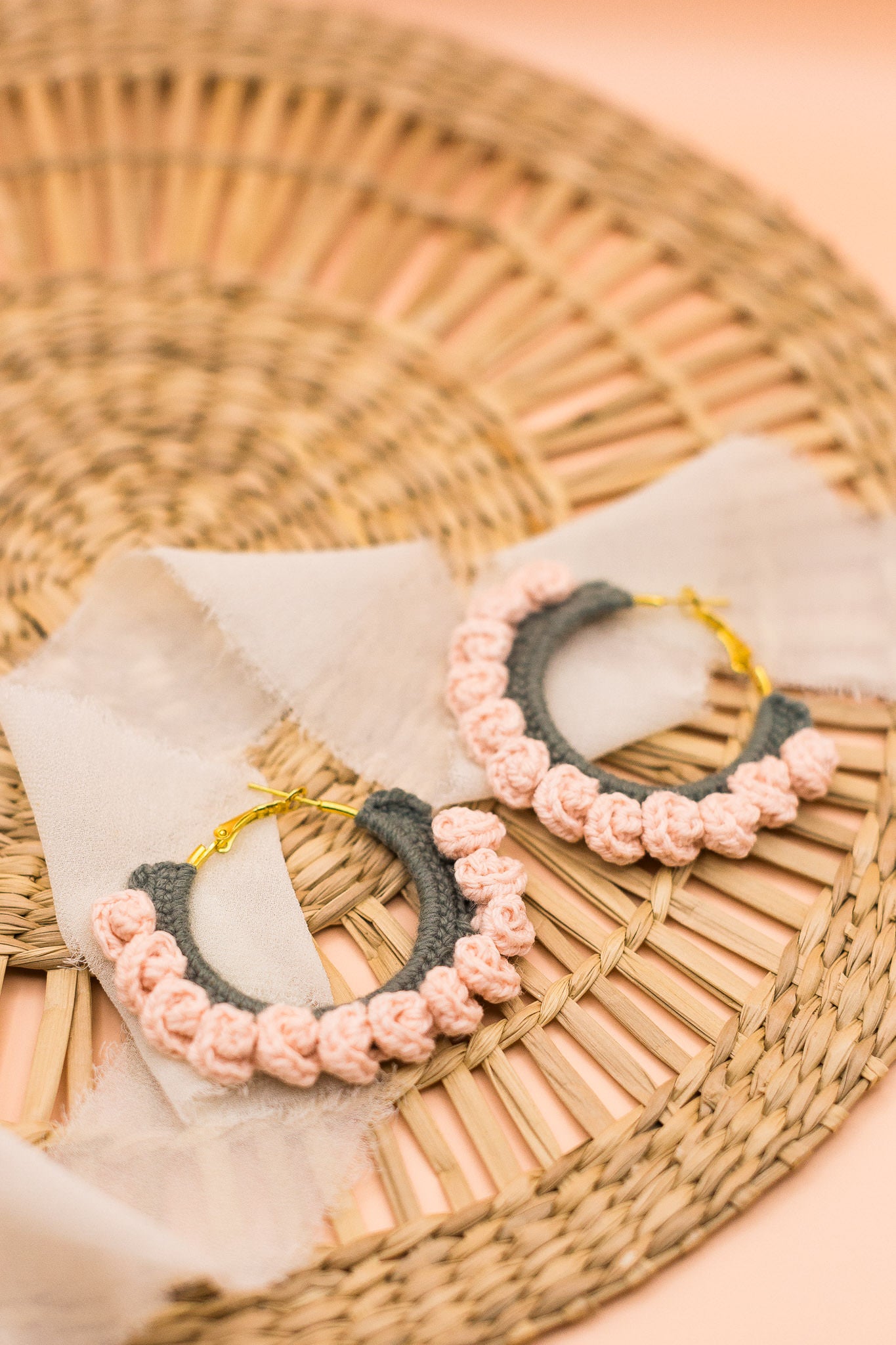 Rosy Vibes Hoop Earrings