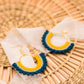 Pieces of Flair Earrings Blue & Yellow