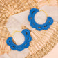 Scallop Hoop Earrings French Blue
