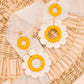 Lazy Daisy White Drop Earrings