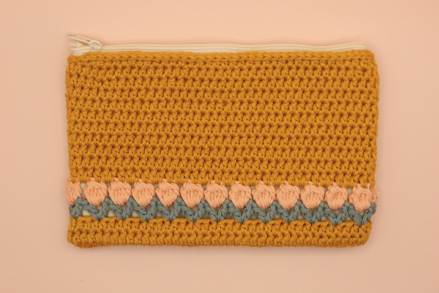 Mustard Tulip Zip Pouch