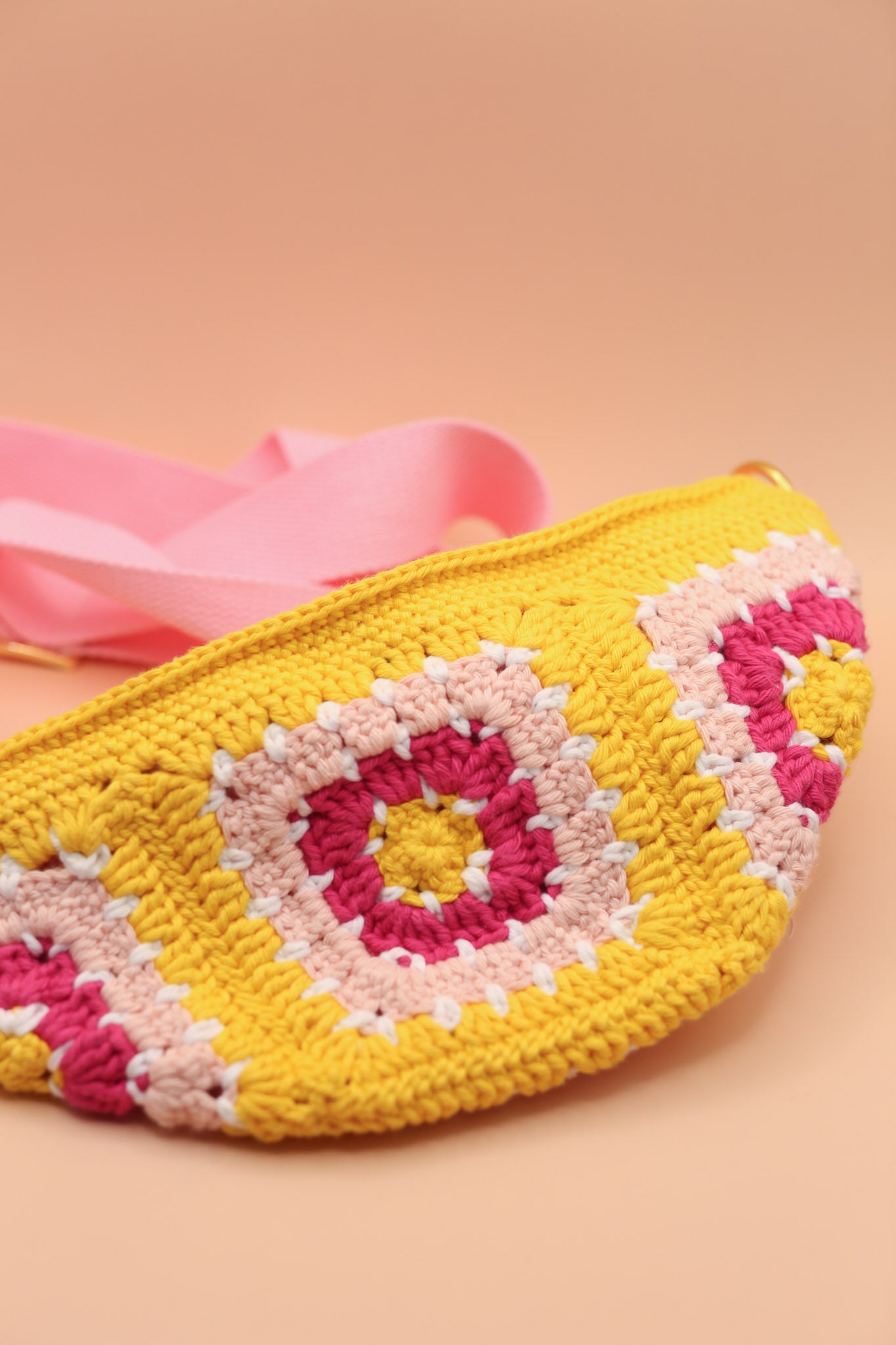 Granny Square Crossbody Bag Yellow
