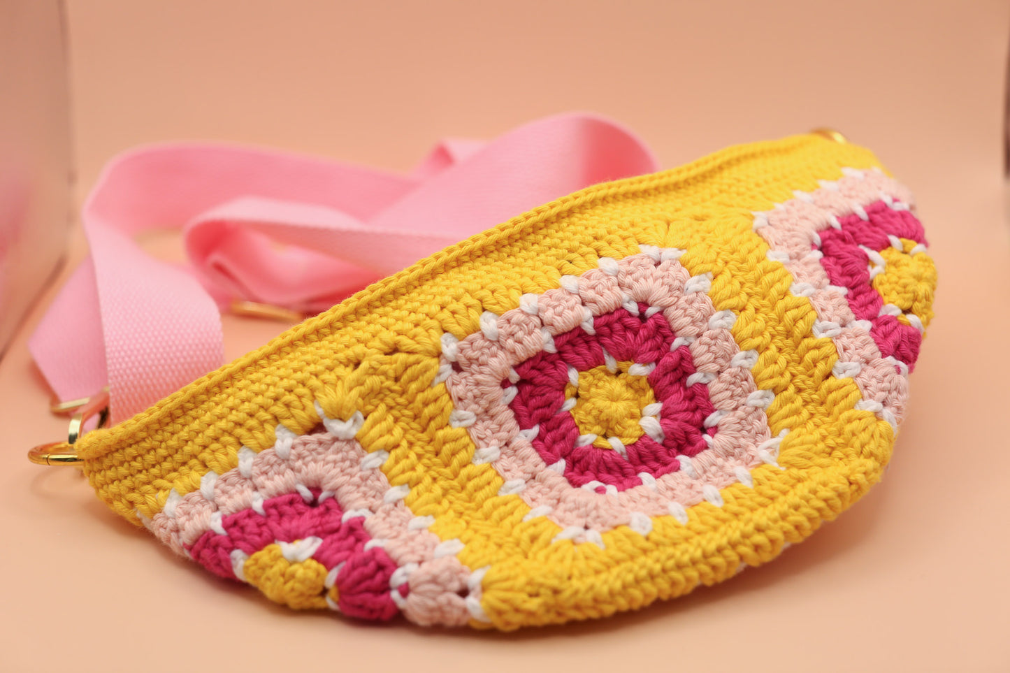 Granny Square Crossbody Bag Yellow