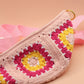 Granny Square Crossbody Bag Pink