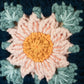 Floral Granny Square Wall Hanging (navy)
